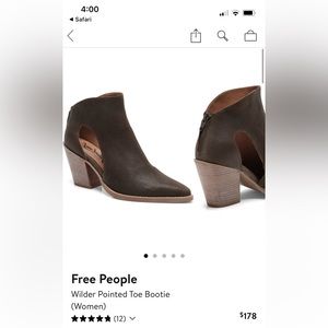 Free people wilder bootie size 37 (7) in black.